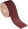 'A roll of reddish-brown sandpaper with a rough texture, partially unrolled.'