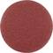 Oval piece of sandpaper with coarse grit, rusty brown in colour. Used for smoothing surfaces in craftsmanship.