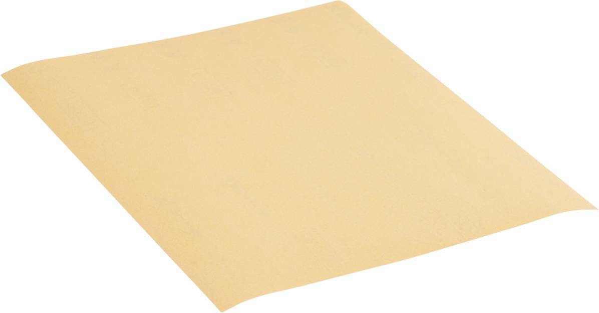 A single, slightly curved sheet of light brown paper against a neutral background.