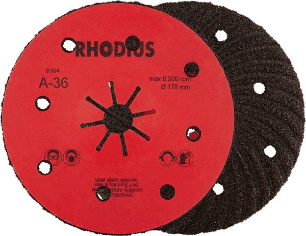 Rhodius 305486 Abrasive fibre disc Diameter 125 mm Grit size=36 25 pc(s)
