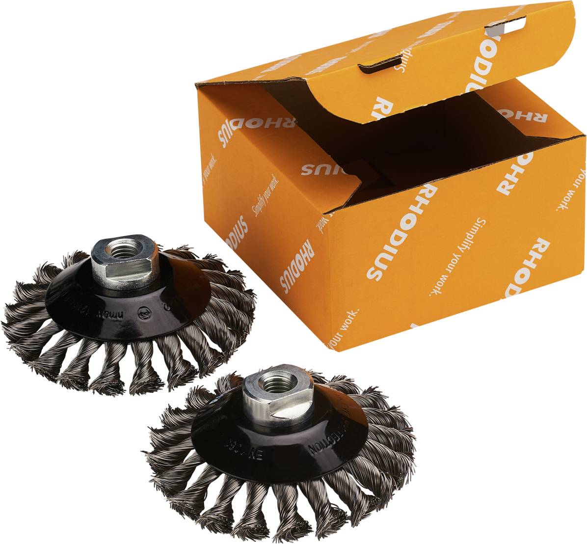 Rhodius Rhodius SKBZ PACK, 2 pieces of conical brush 115 x 15 x 20 x M14, tapped, Proline, for steel SKBZ PACK 304575 2 -1