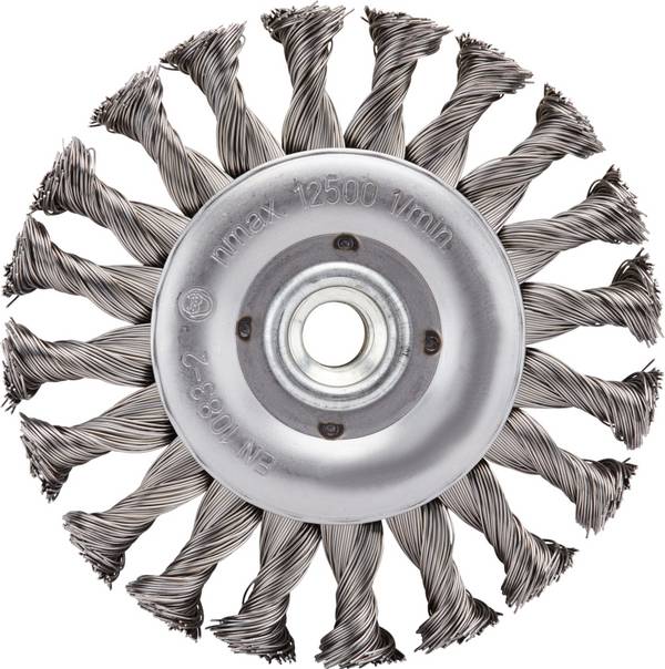 Rhodius Rhodius SRBZ, 6 pieces round brushes 125 x 13 x 28 x M14, tapped, Topline, Made in Germany, for steel SRBZ 353132 6 pc(s)