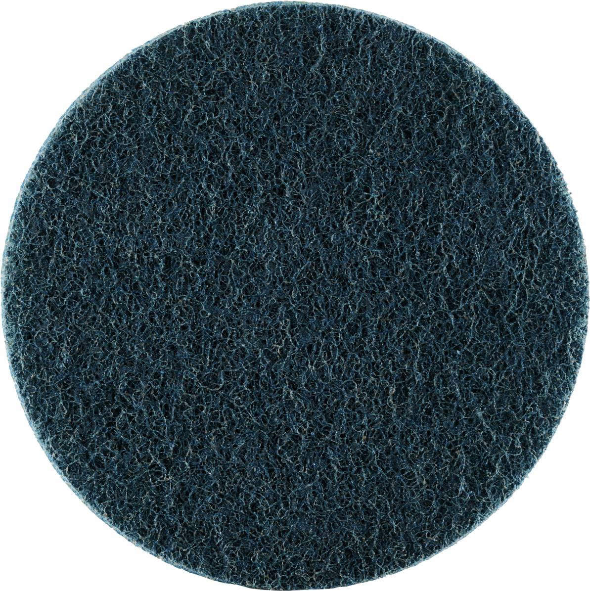 Oval, green cleaning pad on a white background.