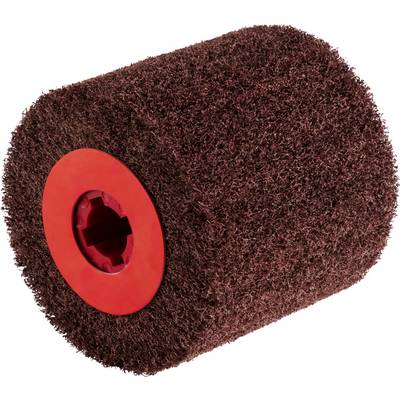 Brown grinding roller with a red inner core, suitable for surface processing in craft or industrial applications.