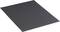 A rectangular piece of black sandpaper, fine-grained, placed on a flat surface.