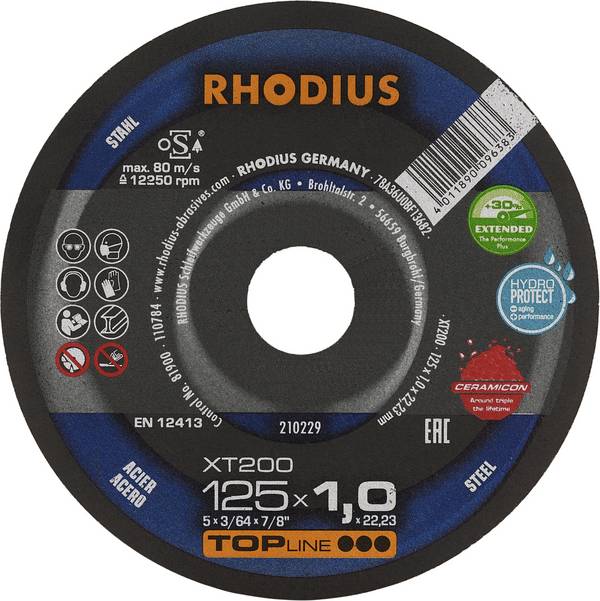 Rhodius XT200 210229 Cutting disc  25 pc(s) Steel