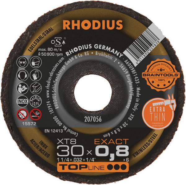Rhodius XT8 EXACT MINI 207056 Cutting disc  50 pc(s) Stainless steel, Steel