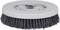 Grey floor brush with dense, black bristles, suitable for cleaning hard surfaces.