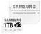 Samsung 1TB microSD card with SD adapter, suitable for high-speed data transfer, white design with black print.