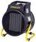 'STANLEY' branded portable industrial fan heater with a large circular metal grill and yellow tubular stand.