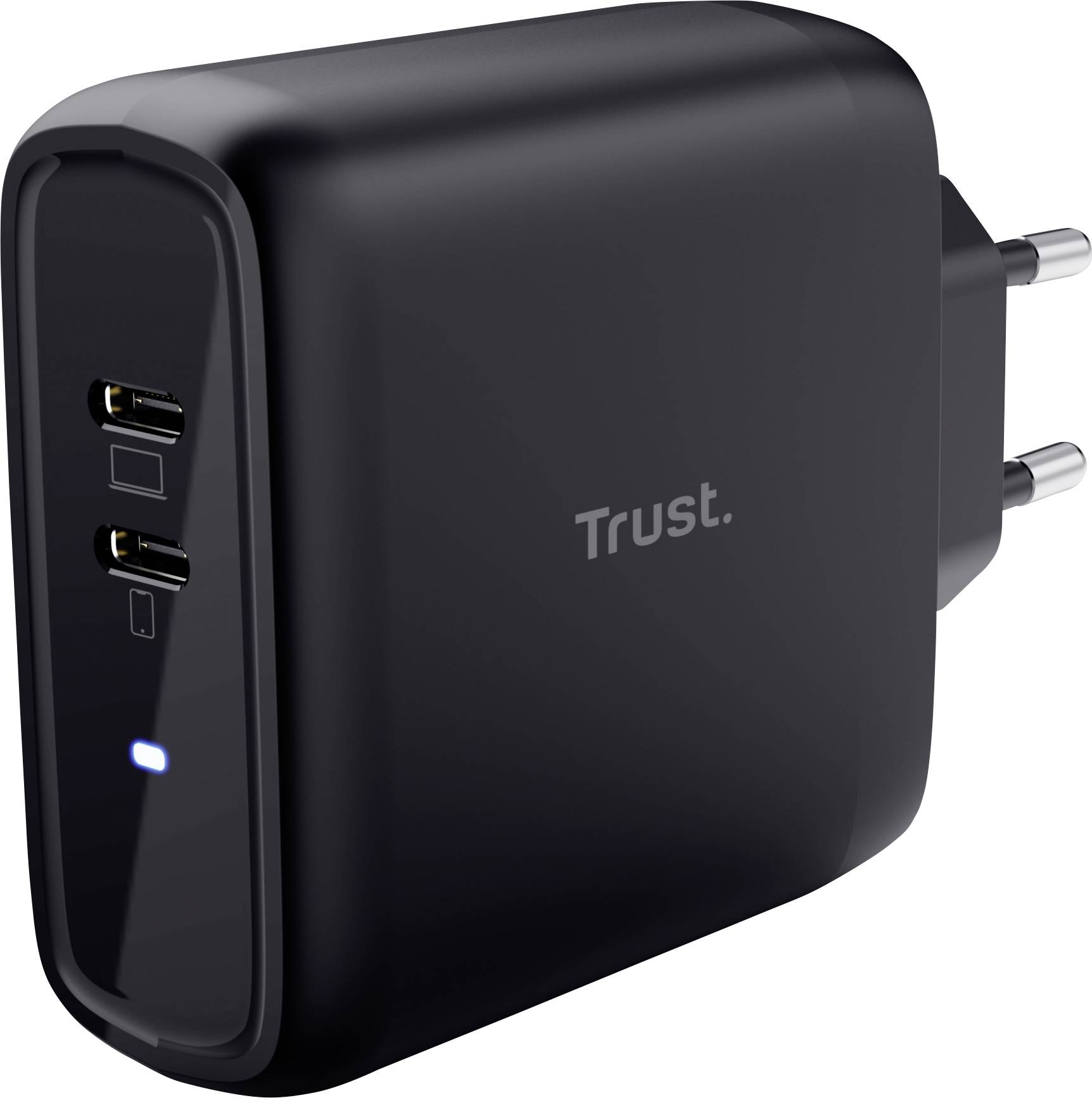 Trust MAXO 65W 2P USB-C CHARGER BLK Charger 65 W 2x USB-C® Black Indoors