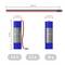 'Blue battery pack, 3.6 V, 3.5 A, 50 g, Dimensions: 70 mm height, 20 mm width. Above: Cable diagram, width 20 mm, length 120 mm.'