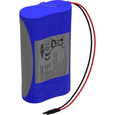 Ansmann 1S2P Akkupack 2x 18650 Kabel Li-Ion 3.6V 6700mAh Battery pack 2x Li-ion 3.6 V 6700 mAh
