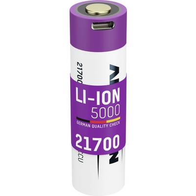 Ansmann Li-Ion Akku 21700 5000 mAh mit USB Typ-C Ladebuchse AA battery (rechargeable) Li-ion 4900 mAh 3.6 V 1 pc(s)