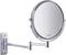 Round, chrome-plated wall mirror with extendable pivoting arm. Perfect for bathrooms to provide detailed view when applying make-up or shaving.