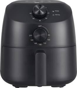 Freidora de aire aeco Cube 2 l 1150 W Función temporizador, Sin BPA, Revestimiento antiadherente Negro