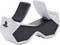 'PlayStation Controller Charging Station, white and black, suitable for charging two controllers simultaneously, with PlayStation logo.'