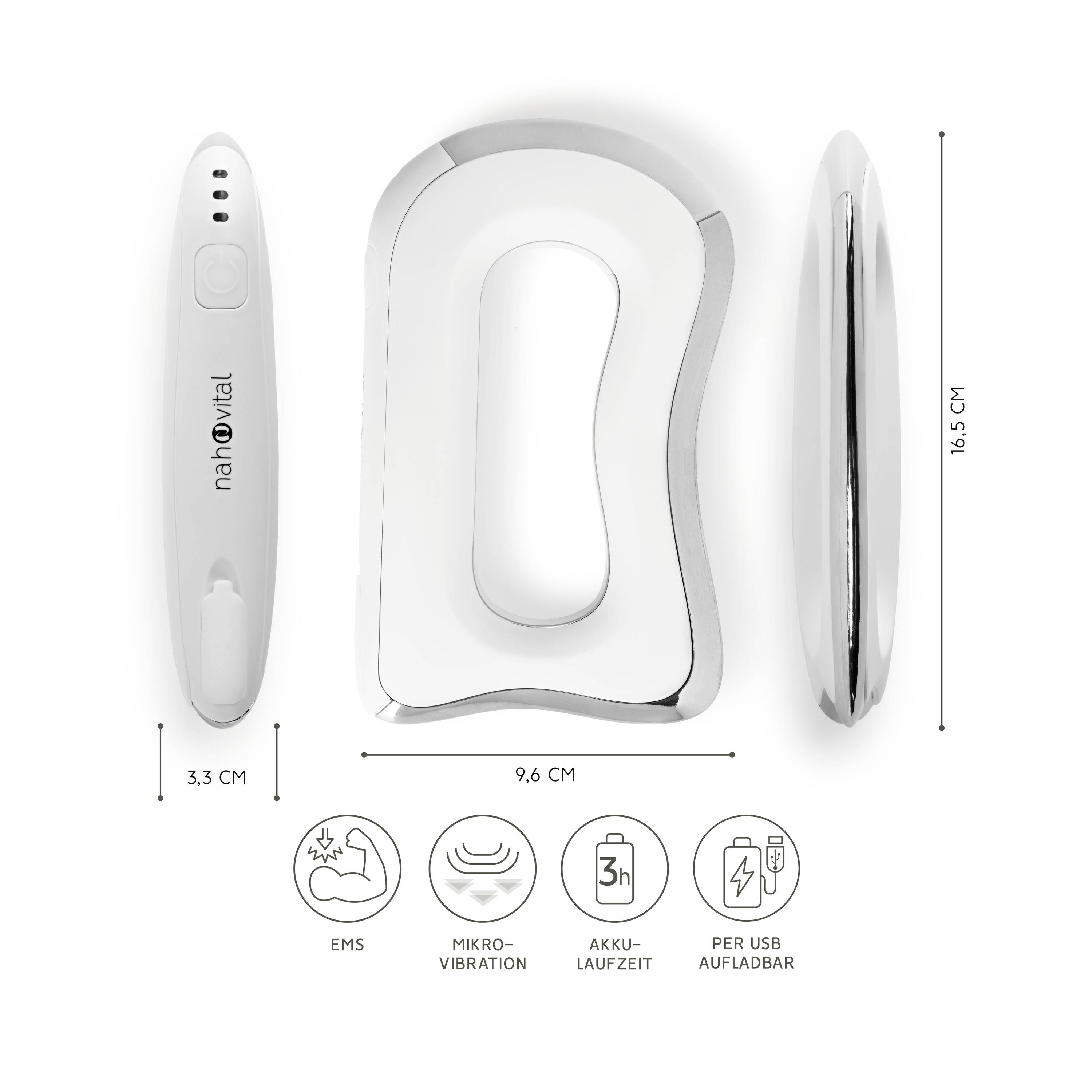 nah-vital Massager 3 W White-5