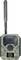 Wildlife camera with camouflage pattern, large antenna and lens in the centre, suitable for monitoring in nature.