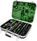 An open toolbox containing a variety of tools such as spanners, pliers, socket wrenches, and screwdrivers, all neatly arranged.