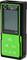 Green and black laser distance meter with display and buttons for measuring distances up to 70 metres.