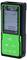 Green laser distance meter with display showing measurement values. Buttons for measuring and storing data. Brand 'Competition by KS Tools'.
