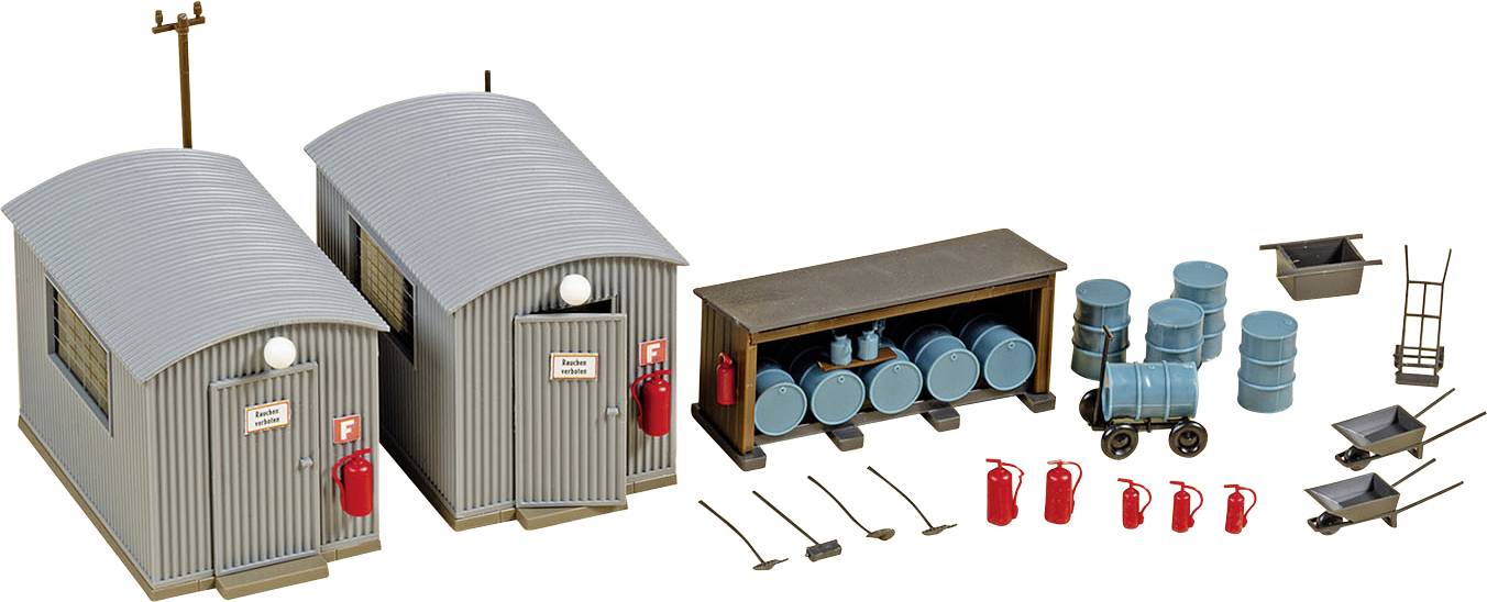 Auhagen 11478 H0 Corrugated iron shed oil-bearing