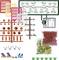 Various model kits with plant motifs, furniture, and decorations in different colours and shapes for creative craft projects.