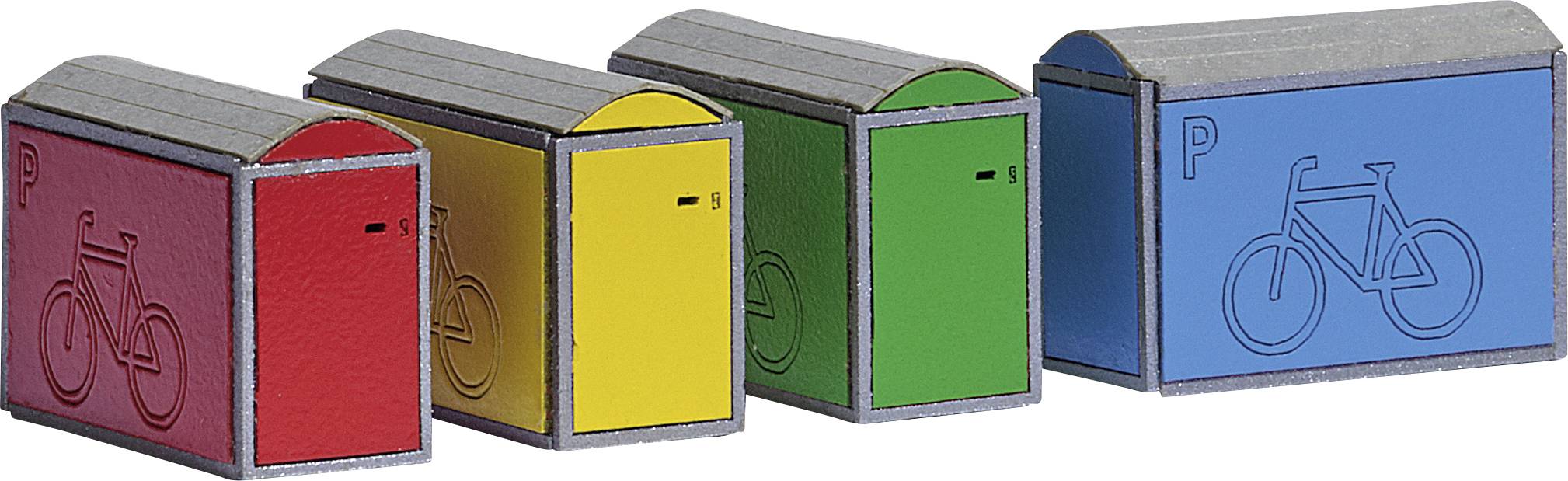 Busch 1988 H0 4 bicycle boxes Assembly kit