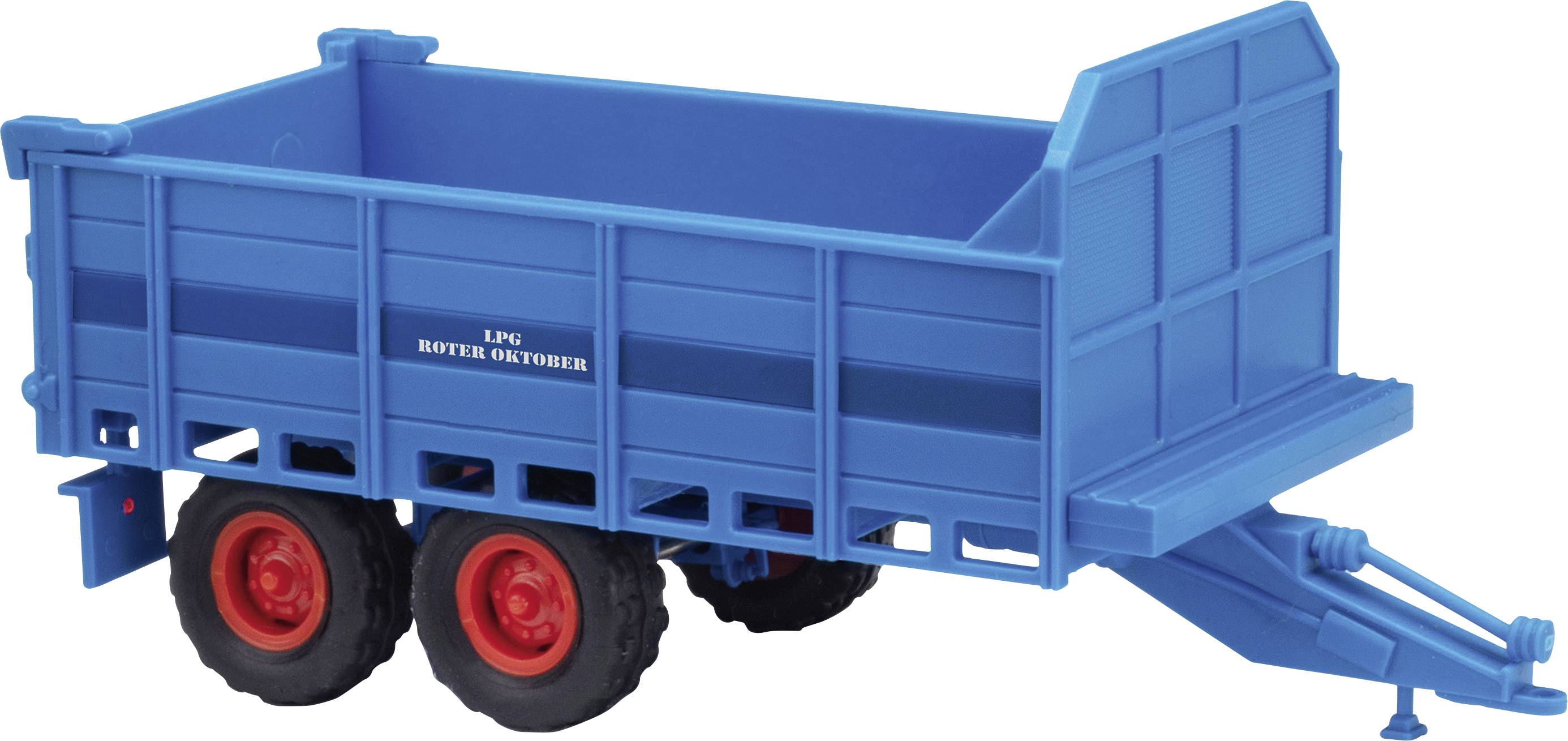 Image of Busch 53806 H0 Trailer Fortschritt T 088 trailer with flap, LPG red October