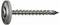 A close-up of a long metal screw with a sharp point and threaded spiral, designed for use in solid materials.