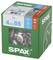 'Spax Screws, Pack of 70, 4.5x55 mm, in green packaging. Stainless steel design to prevent rust; includes T20 bit.'