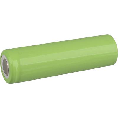 A green cylindrical battery is shown against a plain background.
