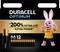 Duracell Optimum Batteries, 12-pack, AA, promises 'up to 200% extra life or power'. Mascot with pink bunny.