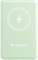 Portable charger in mint green with lightning symbol. Verbatim logo at the bottom.