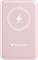 A pink power bank with a lightning symbol and the brand name 'Verbatim' on the front. Perfect for charging on the go.