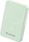 External hard drive in mint green with Verbatim logo, rectangular shape, compact and portable, suitable for data storage.