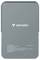 Grey Verbatim power bank with a capacity of 10,000mAh. Displays technical specifications including input and output power.