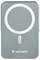 A grey portable hard drive with a silver circle and the 'Verbatim' brand logo on the front.