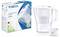 Brita Aluna water filter jug next to packaging. Shows jug with filter and indication of 2.4-litre capacity.