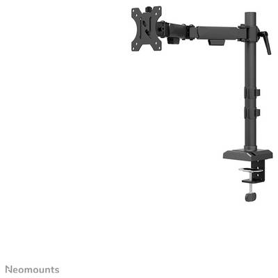 Steel monitor mount, tiltable, rotatable, with clamp fixing, suitable for screen sizes from 10 to 32 inches.