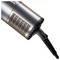 'Hairdryer with a black handle and bronze accents. The ventilation slots are clearly visible and showcase a modern design.'