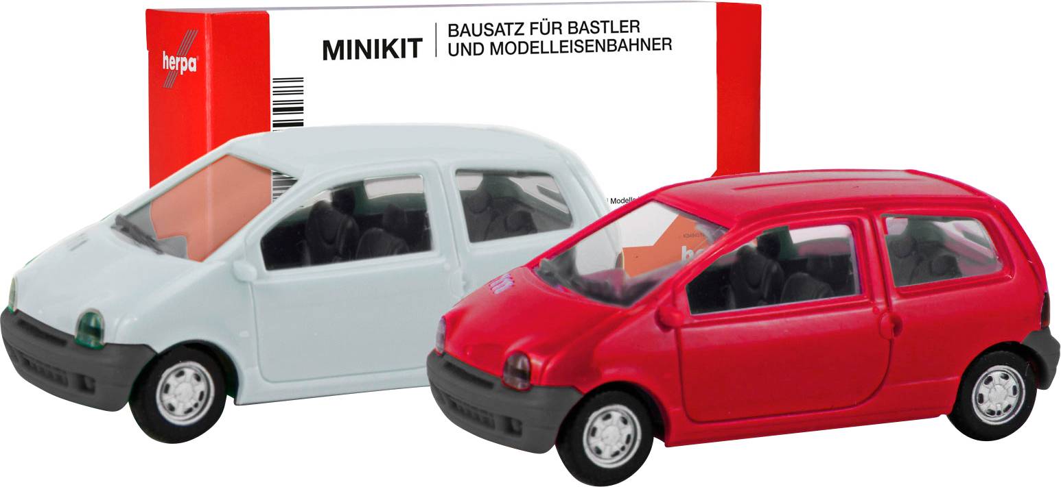 Herpa 012218-007 H0 Car Renault Twingo, Vermeho Vivo and Jaune Vanille
