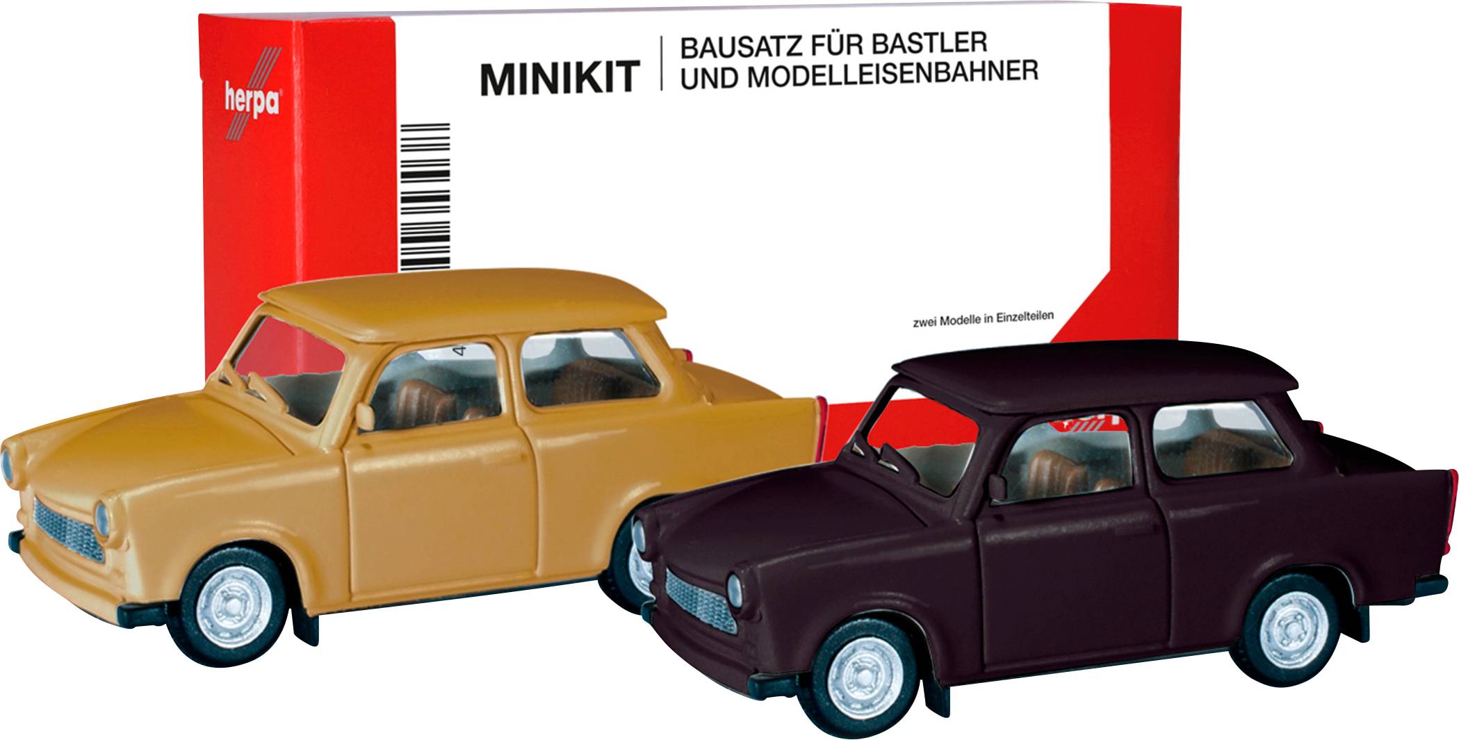 Herpa 013901-002 H0 Car Trabant 601 sedan, Sammeltocker and rallye black