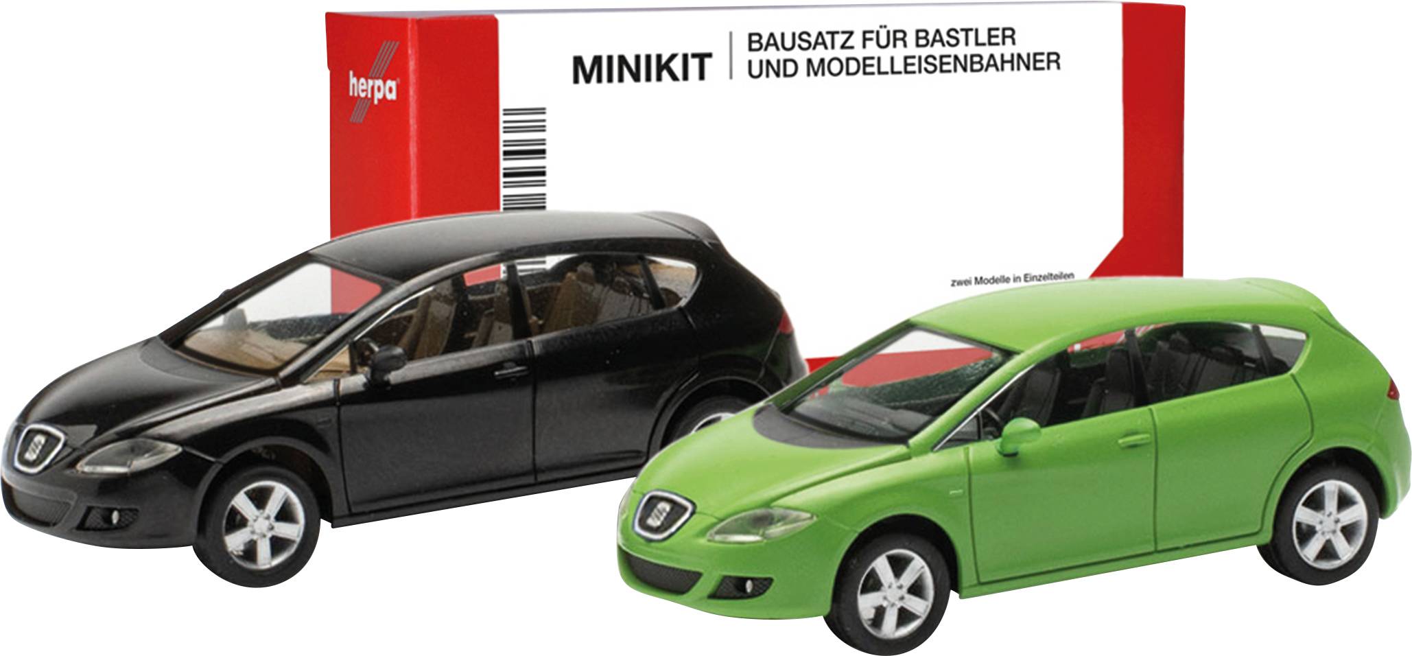 Herpa 013970 H0 Car Seat Leon, black and green