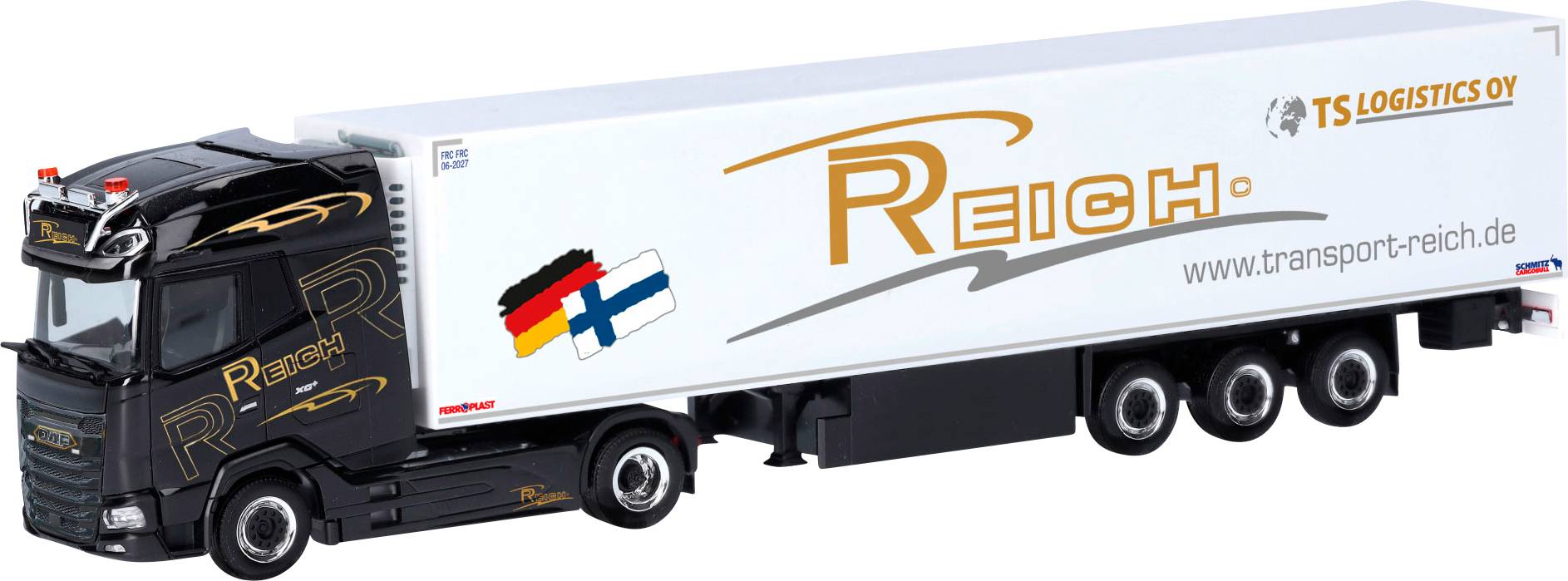Image of Herpa 318112 H0 HGV DAF XG+ refrigerated semi-trailer Reich