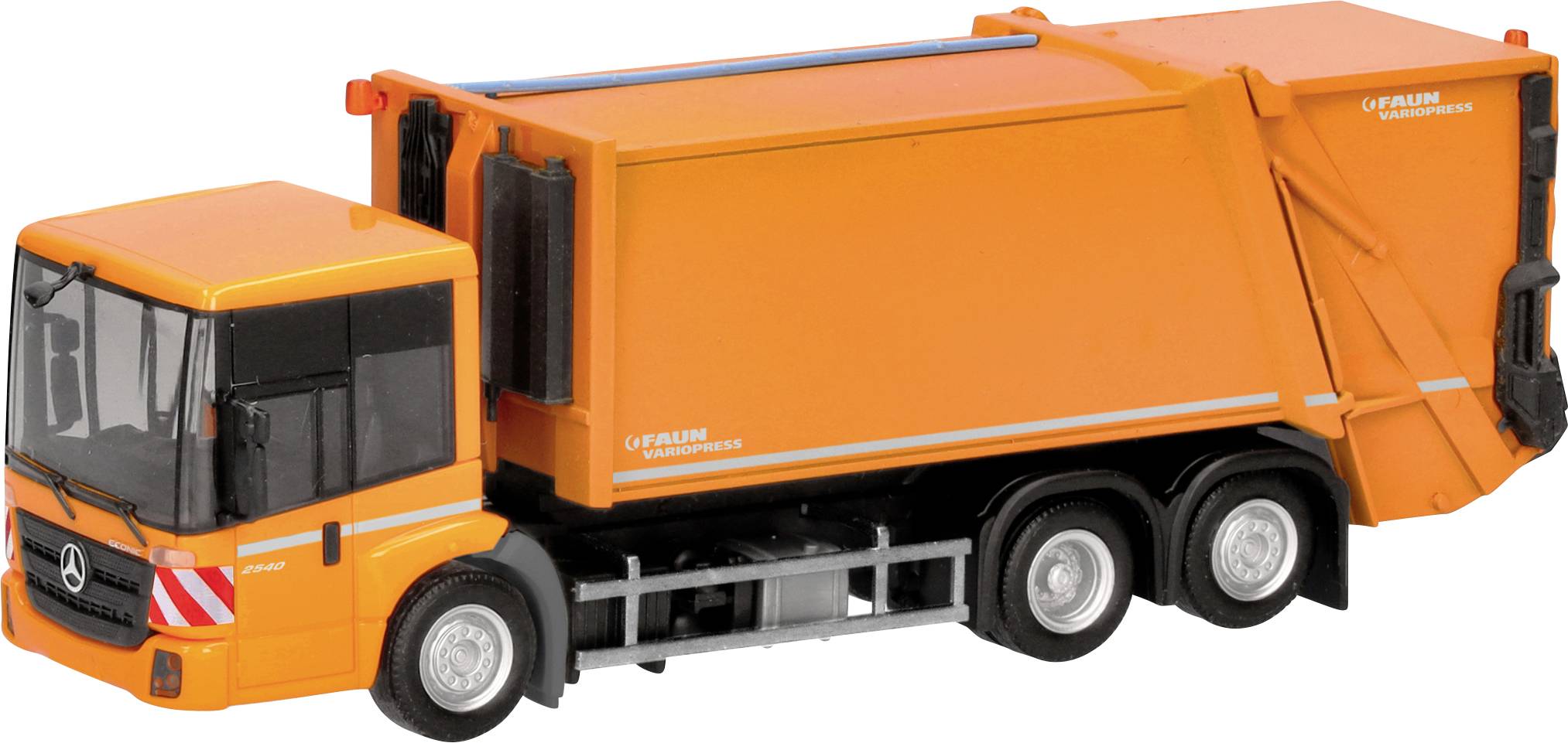 Herpa 319003 H0 HGV Mercedes Benz Econic press garbage truck FAUN VARIOPRESS, communal orange