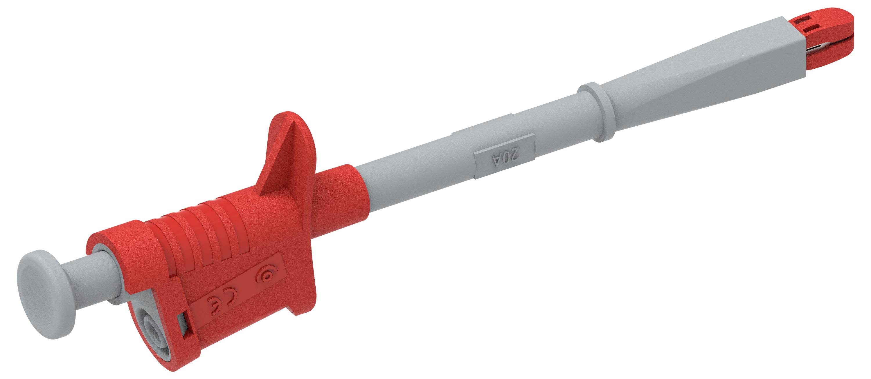 Electro PJP 6009-IEC-CD1-R Terminal Alligator clip CAT III 1000 V Red-1