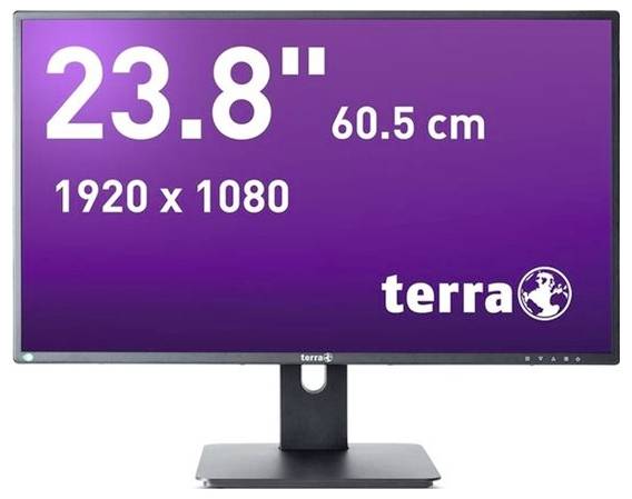 Terra 2456W LCD EEC E (A - G) 60.5 cm (23.8 inch) 1920 x 1080 p 16:9 5 ms HDMI™, DisplayPort, DVI, Headphone input IPS LCD