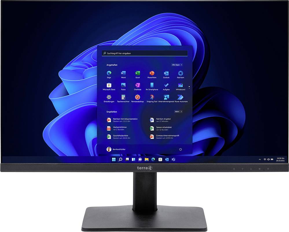 Terra 2748W LCD EEC E (A - G) 68.6 cm (27 inch) 1920 x 1080 p 16:9 5 ms HDMI™, DisplayPort, USB C®, Headphone input IPS LCD